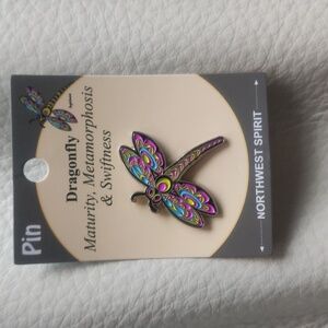 'Dragonfly' Pin Indigenous Design by Angela Kimble, Coast Salish
